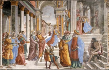  Templo Arte - Presentación de la Virgen en el templo renacentista de Florencia Domenico Ghirlandaio